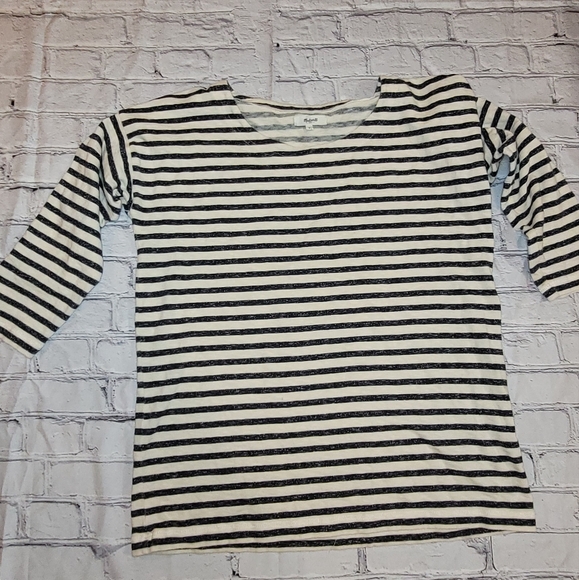 Madewell Striped Shirt 3/4 sleeve - Picture 2 of 4